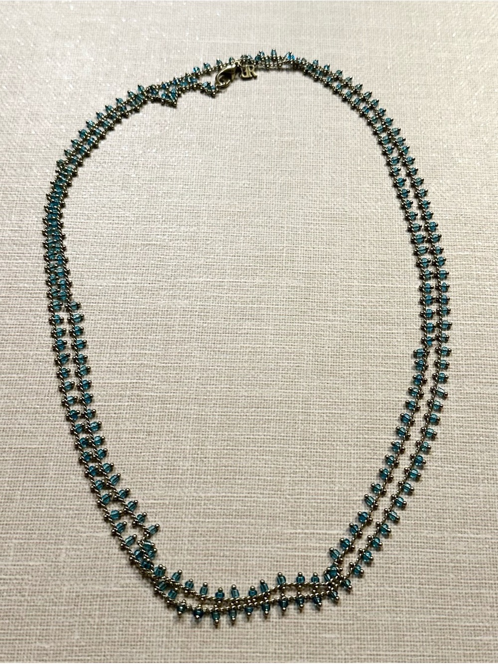 Banana Republic Turquoise Blue Beaded Long Boho Layering Necklace